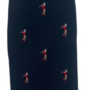 Excello Men's Golf NeckTie Vtg Novelty Golfer All over‎ Pattern Dadcore Sport